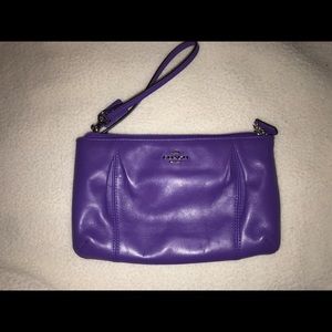 Coach wristlet purple
